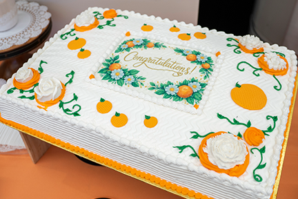 Decorated congratulations cake