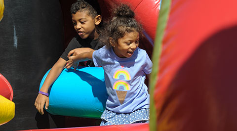 Children playing at Tour de Broward