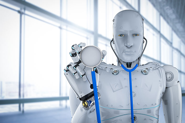 Robot dressed as a doctor