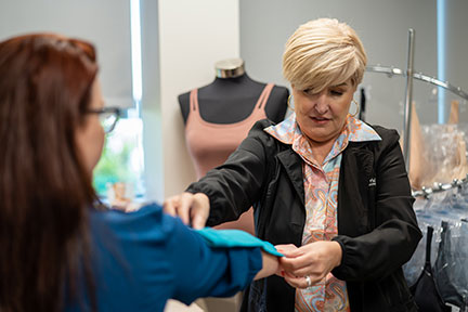 Lymphedema compression garments fitting