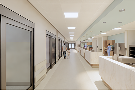 FSED Red Road clinical corridor rendering