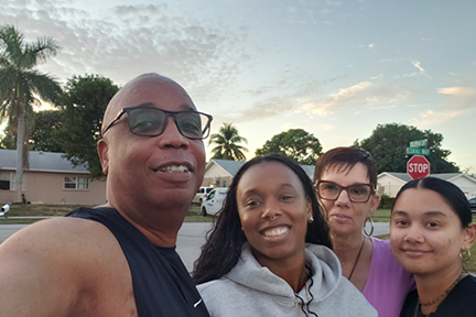 Burley with his family